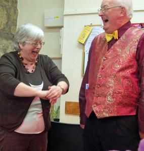 Kathy and magician Philip Southwood