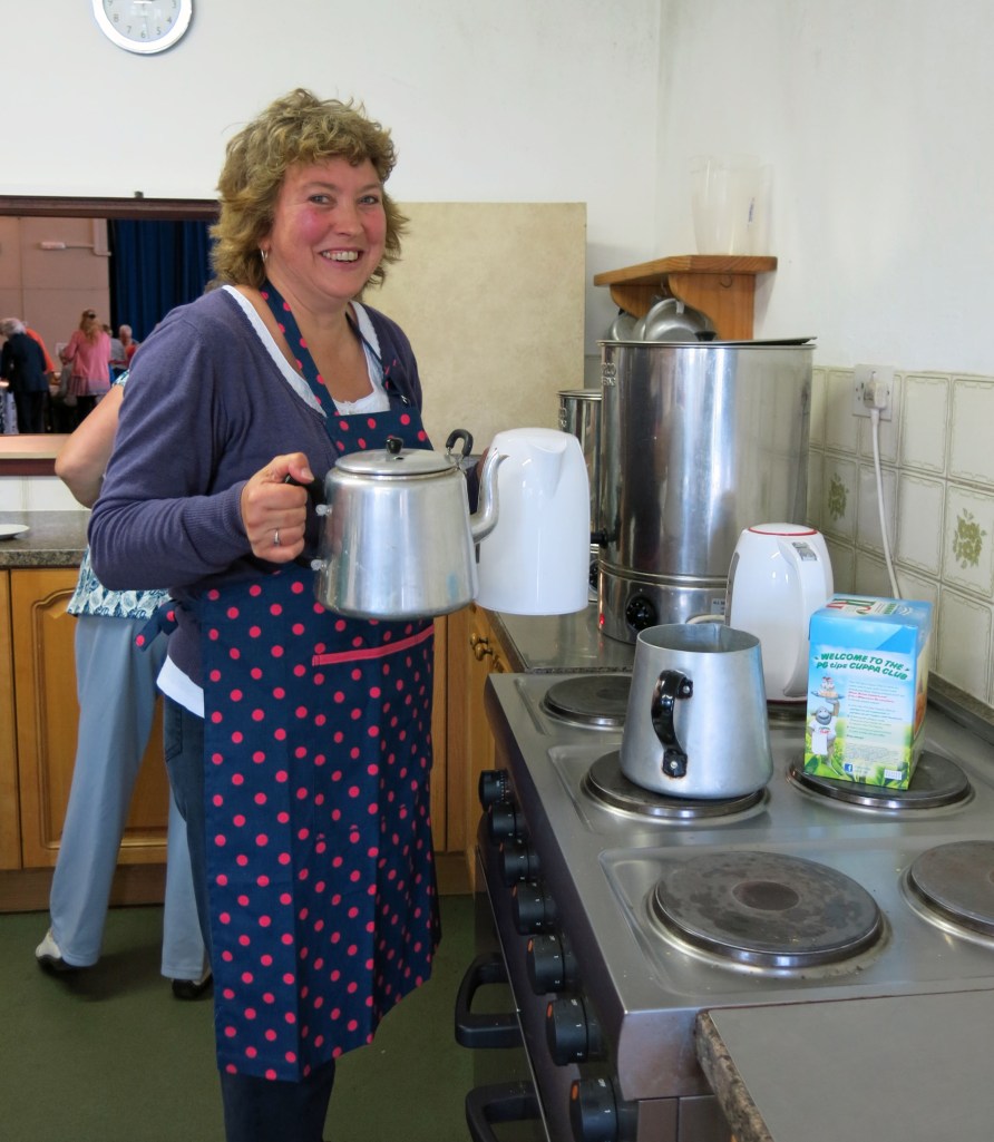 Julie Blewett wielded the teapots like a pro.