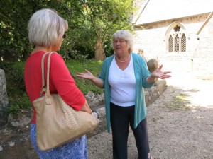 Lis Davies and tour guide Carrie Baker