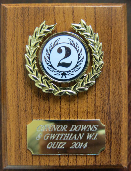 quiz plaque