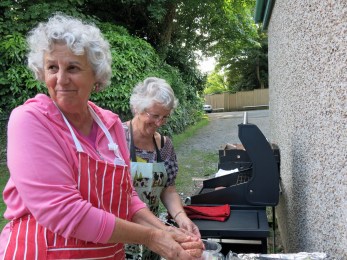 Jane and Di manned the barbecue with great skill.