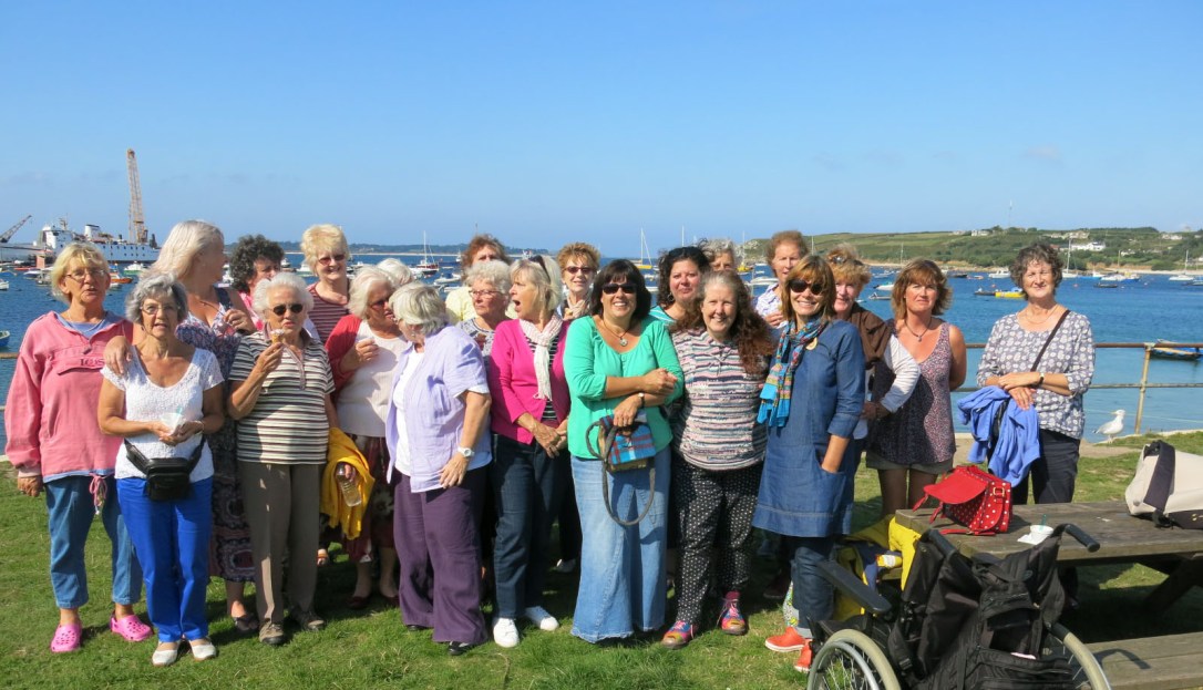 We cornered a stranger and asked him to take a big group photo!