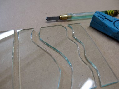 Practicing cutting plain glass